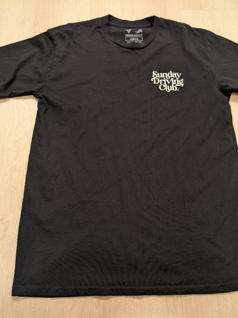 Raciety Racing‎ Society Club Sunday Driving Club Black Unisex T-Shirt Size Large